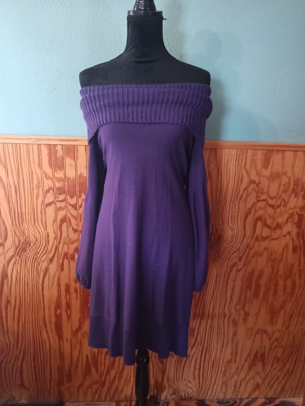 Womans Purple Sweater Dress